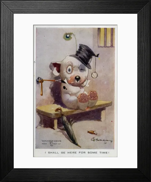 Framed Print : Bonzo in jail Framed Print : Bonzo in jail