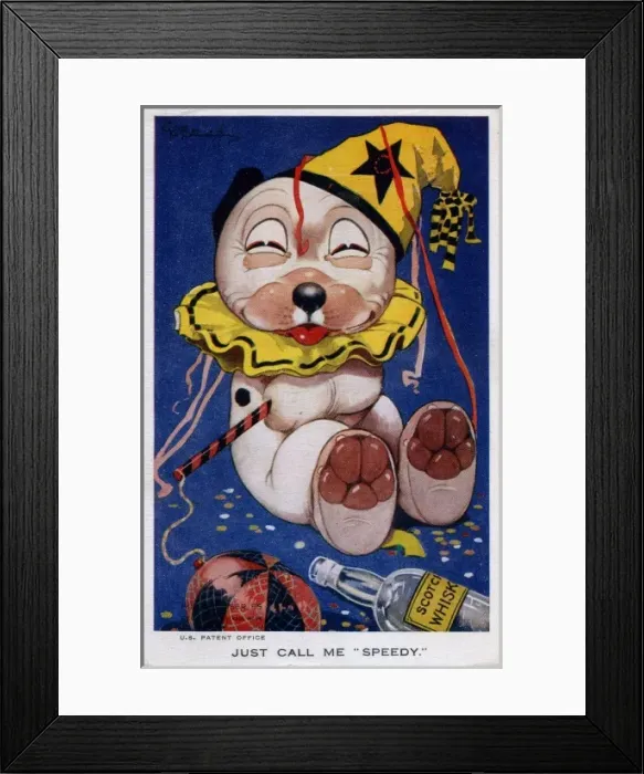 Framed Print : Bonzo celebrating Framed Print : Bonzo celebrating