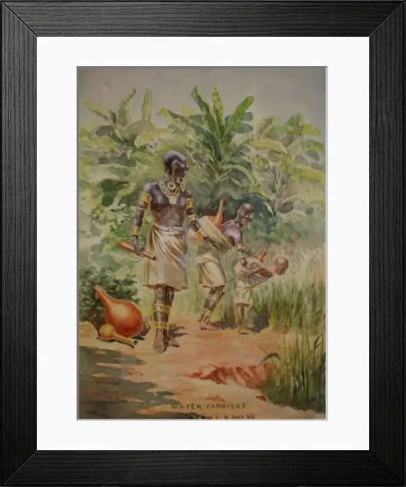 Framed Print : Water Carriers at Meru Framed Print : Water Carriers at Meru