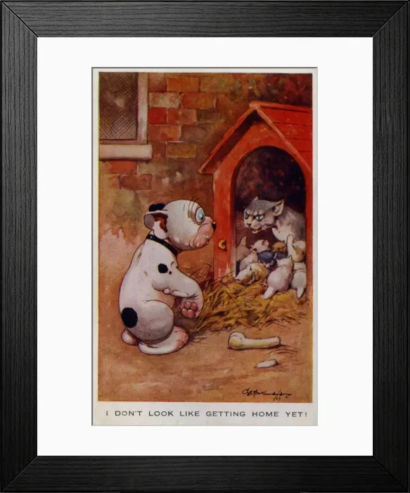 Framed Print : Bonzo evicted from his kennel Framed Print : Bonzo evicted from his kennel
