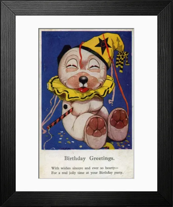 Framed Print : Bonzo celebrating Framed Print : Bonzo celebrating