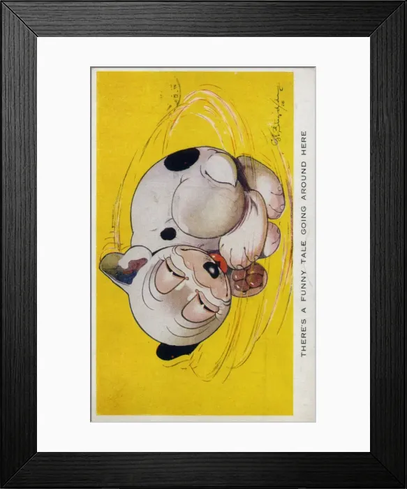 Framed Print : Bonzo chasing his tail Framed Print : Bonzo chasing his tail