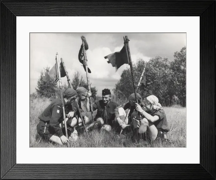 Framed Print : Scout patrol leaders and the chief on the Blue hike Framed Print : Scout patrol leaders and the chief on the Blue hike
