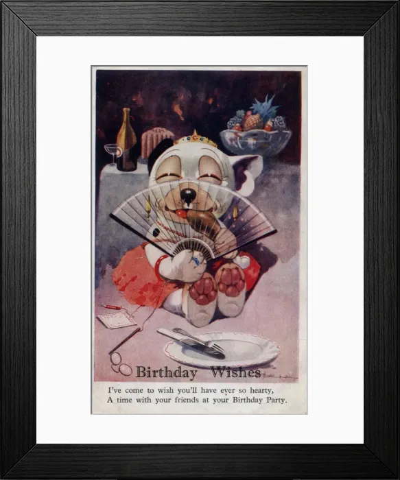 Framed Print : Bonzo dressed as a debutante Framed Print : Bonzo dressed as a debutante