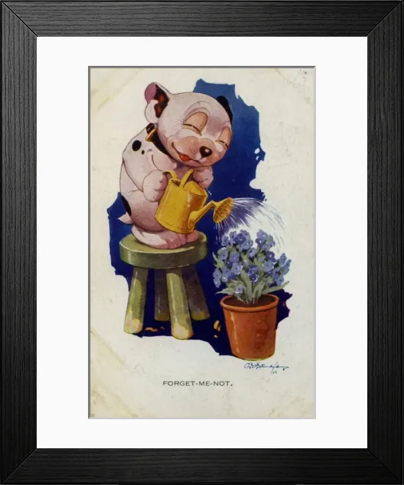 Framed Print : Bonzo watering a flower pot Framed Print : Bonzo watering a flower pot