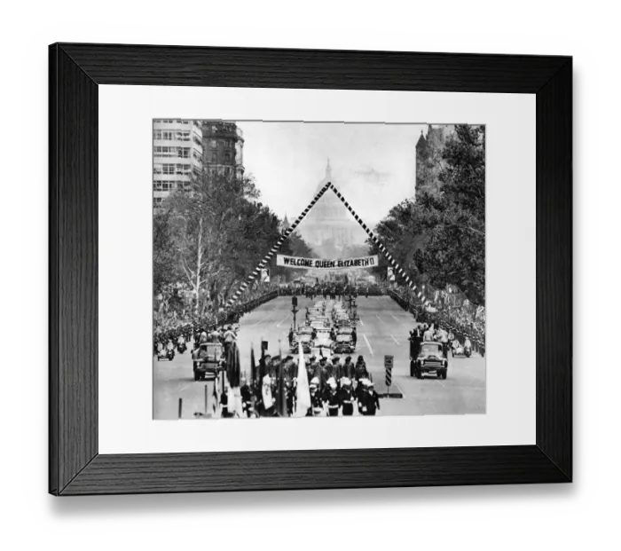 Framed Print : Queen Elizabeth II North America visit, Washington