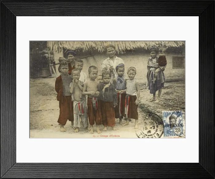 Framed Print : Tonkin Province, Vietnam - Group of Village Children Framed Print : Tonkin Province, Vietnam - Group of Village Children