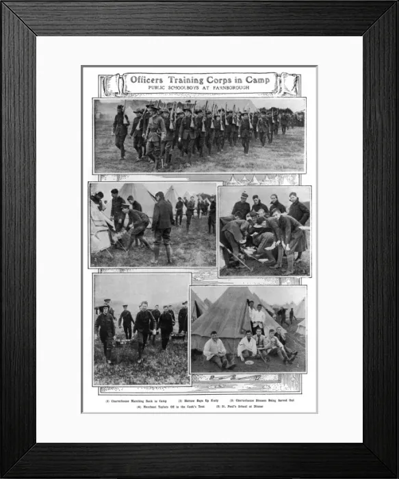 Framed Print : Officer Training Corps at Camp, 1909 Framed Print : Officer Training Corps at Camp, 1909