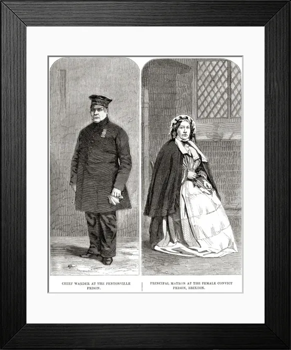 Framed Print : Prison Chief Warder And Matron Framed Print : Prison Chief Warder And Matron