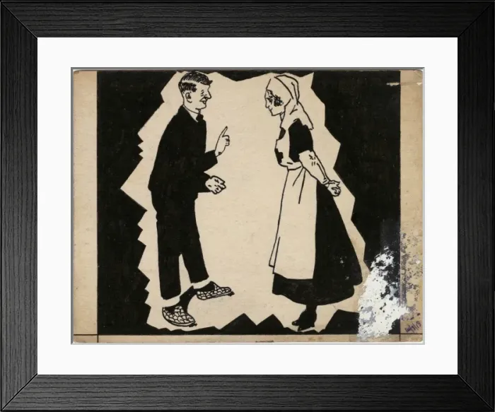 Framed Print : WWI nurse and patient by George Ranstead Framed Print : WWI nurse and patient by George Ranstead