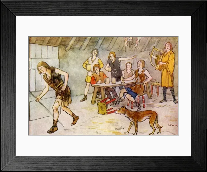 Framed Print : Bede finishing his translation of the bible Framed Print : Bede finishing his translation of the bible