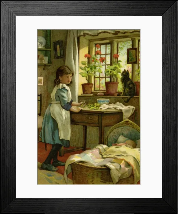 Framed Print : The little mother Framed Print : The little mother
