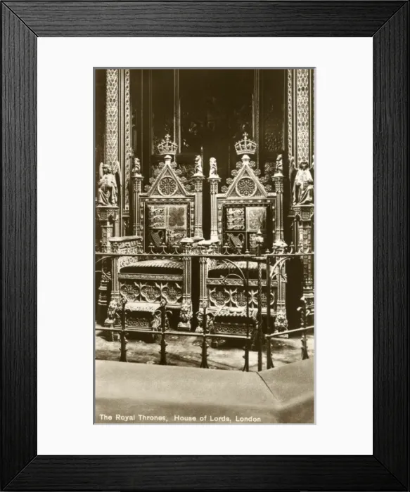 Framed Print : The Royal Thrones, House of Lords, London Framed Print : The Royal Thrones, House of Lords, London