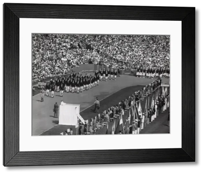 Framed Print : Scout leading Britain at the 1948 London Olympics Framed Print : Scout leading Britain at the 1948 London Olympics