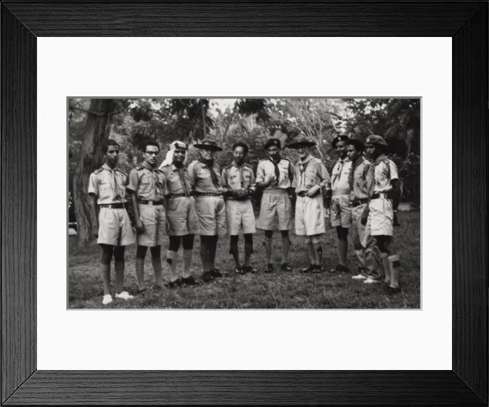 Framed Print : Mr F. Morgan with Scouts in Aden Framed Print : Mr F. Morgan with Scouts in Aden