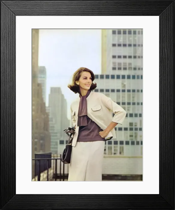 Framed Print : Camel coloured suit, 1962 Framed Print : Camel coloured suit, 1962