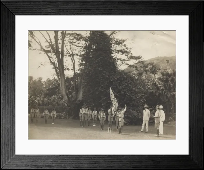 Framed Print : Seychelles Scouts being sworn in Framed Print : Seychelles Scouts being sworn in