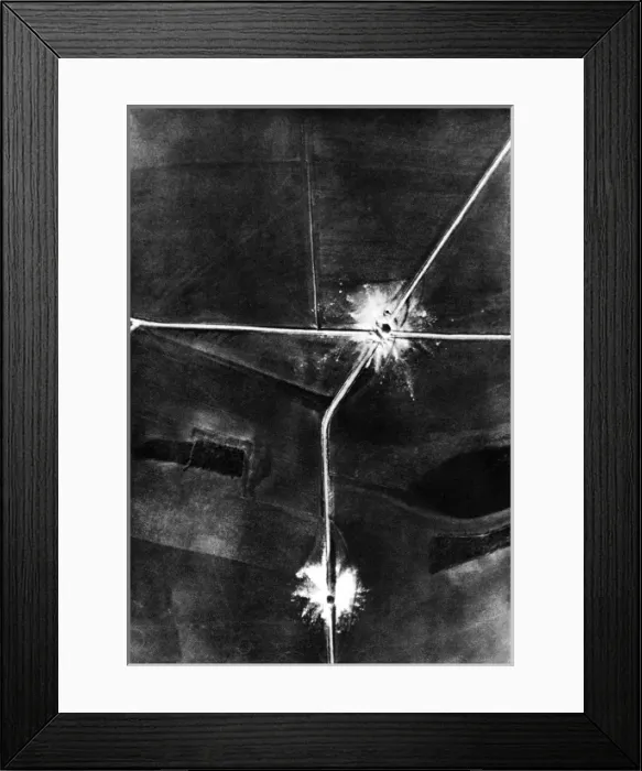 Framed Print : Aerial photograph of Noyon, France, WW1 Framed Print : Aerial photograph of Noyon, France, WW1