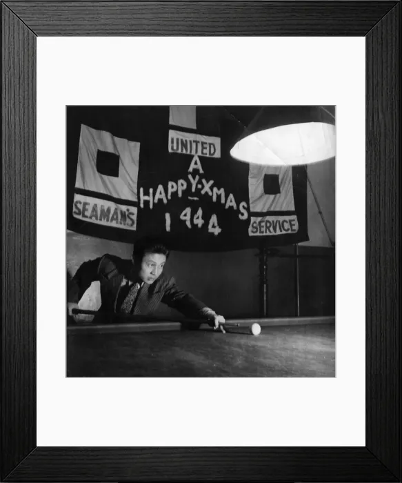 Framed Print : Playing billiards in United Seamans Service club, 1944 Framed Print : Playing billiards in United Seamans Service club, 1944