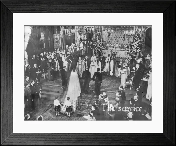 Framed Print : Wedding of Princess Elizabeth and Prince Philip Framed Print : Wedding of Princess Elizabeth and Prince Philip