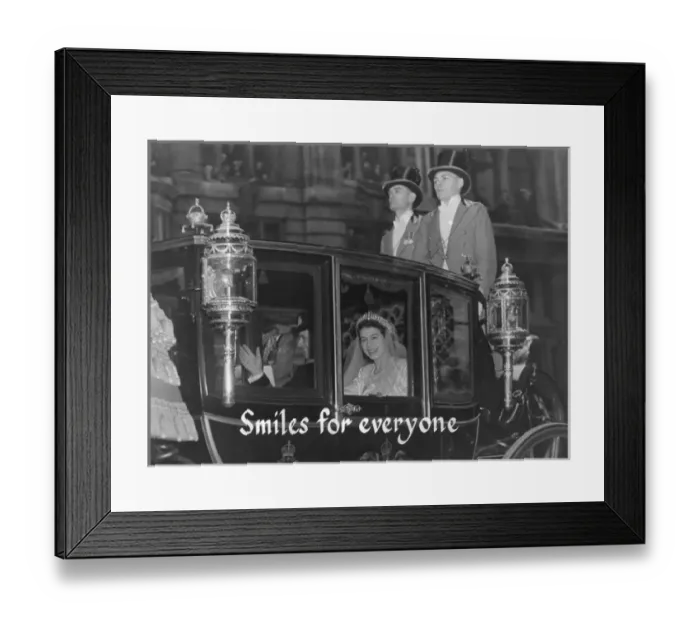 Framed Print : Wedding of Princess Elizabeth and Prince Philip Framed Print : Wedding of Princess Elizabeth and Prince Philip