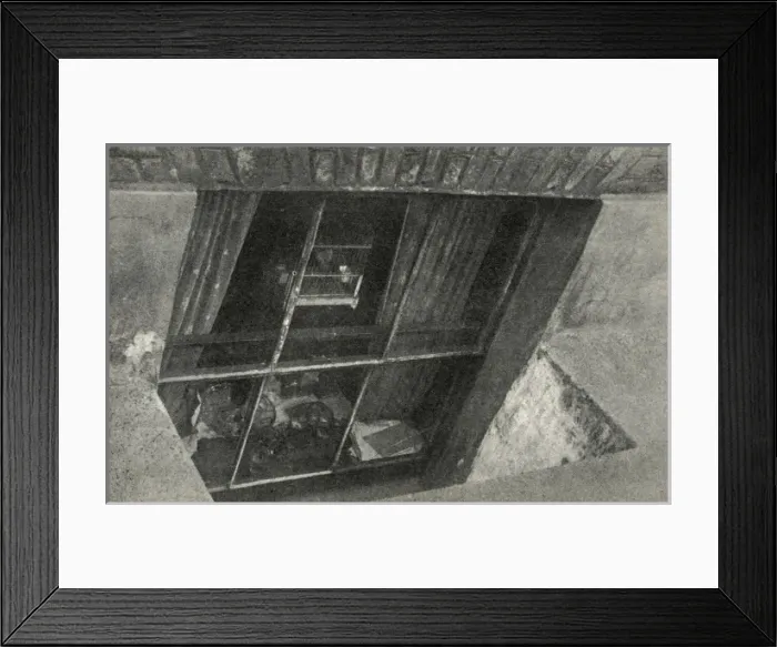 Framed Print : 1930s basement dwelling, Stepney Framed Print : 1930s basement dwelling, Stepney