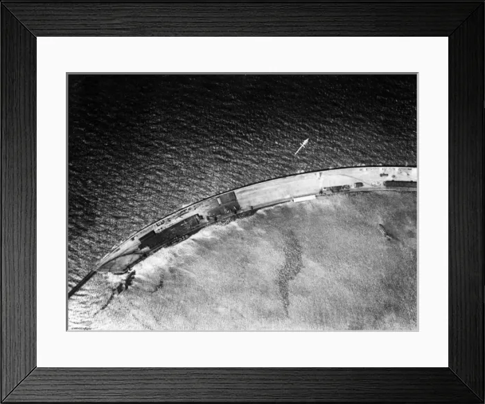 Framed Print : Aerial photograph of Zeebrugge, Belgium, during WW1 Framed Print : Aerial photograph of Zeebrugge, Belgium, during WW1