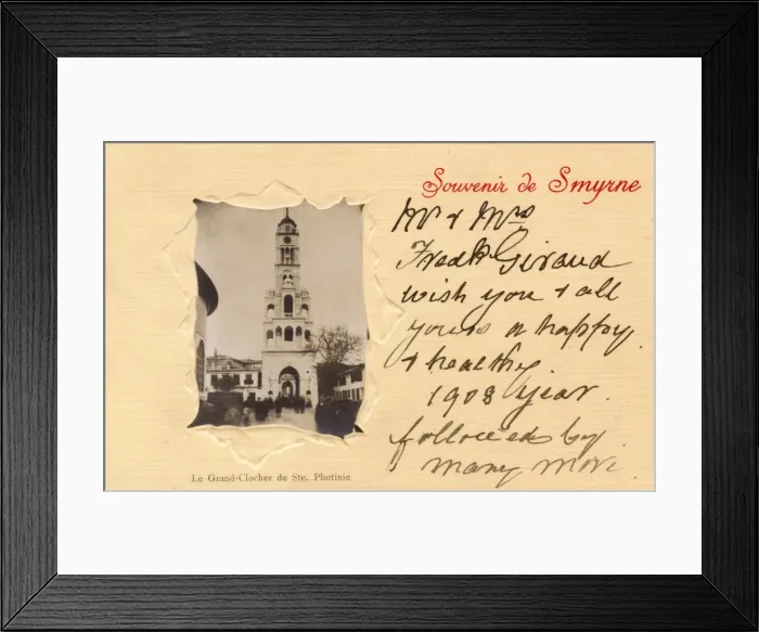 Framed Print : Izmir, Turkey - Clock Tower of Saint Photinie Framed Print : Izmir, Turkey - Clock Tower of Saint Photinie