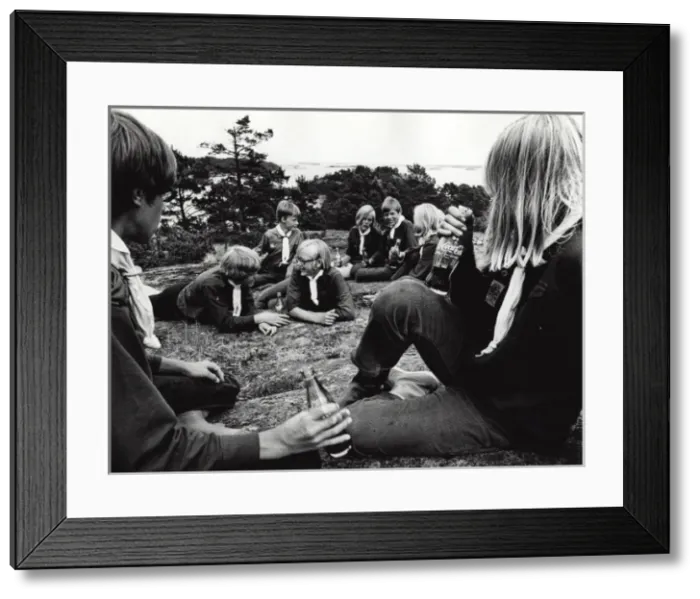 Framed Print : A group of Swedish scouts Framed Print : A group of Swedish scouts