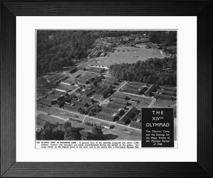 Framed Print : The Olympic Camp, 1948 London Olympic Games Framed Print : The Olympic Camp, 1948 London Olympic Games