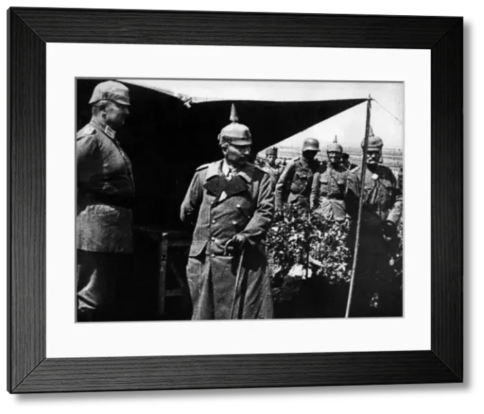 Framed Print : Kaiser Wilhelm II and general staff, WW1 Framed Print : Kaiser Wilhelm II and general staff, WW1