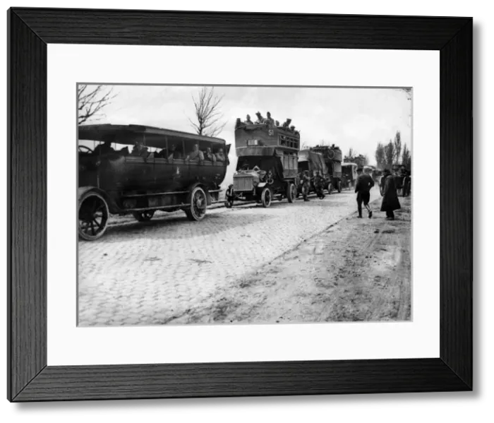 Framed Print : Transportation of British and French troops, WW1 Framed Print : Transportation of British and French troops, WW1