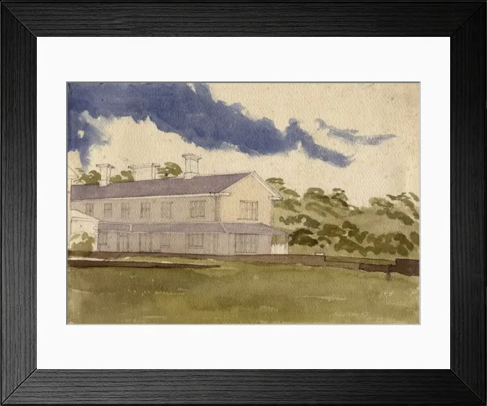 Framed Print : House and gardens Framed Print : House and gardens