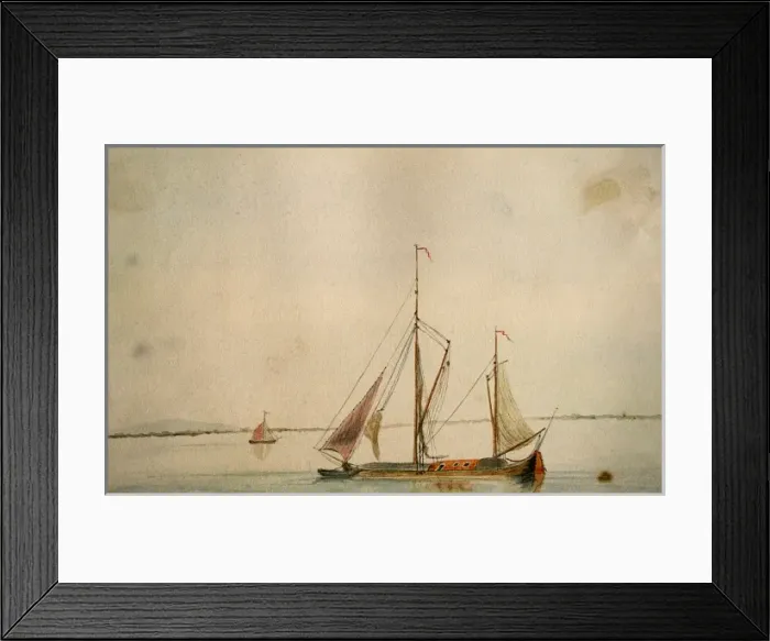 Framed Print : Galliot on the Lower Rhine Framed Print : Galliot on the Lower Rhine