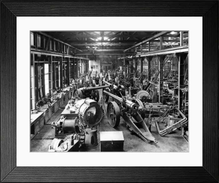 Framed Print : Ordnance at Salt River Works, South Africa, WW1 Framed Print : Ordnance at Salt River Works, South Africa, WW1