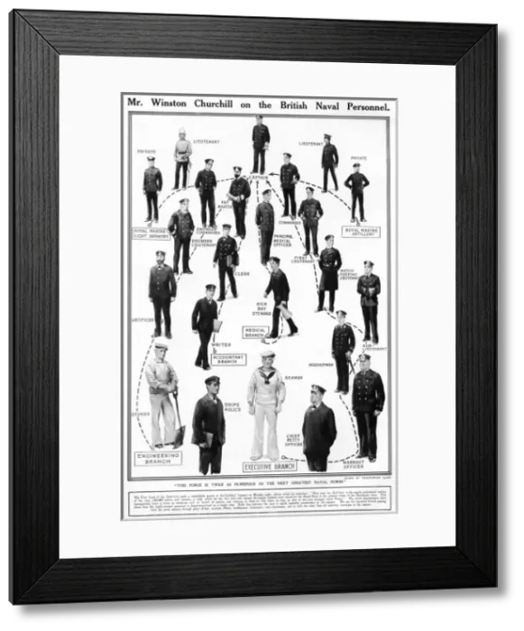 Framed Print : British Naval personnel, 1913 Framed Print : British Naval personnel, 1913