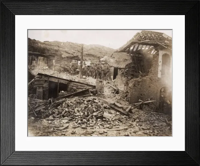 Framed Print : British artillerymen outside a dugout, Western Front, WW1 Framed Print : British artillerymen outside a dugout, Western Front, WW1