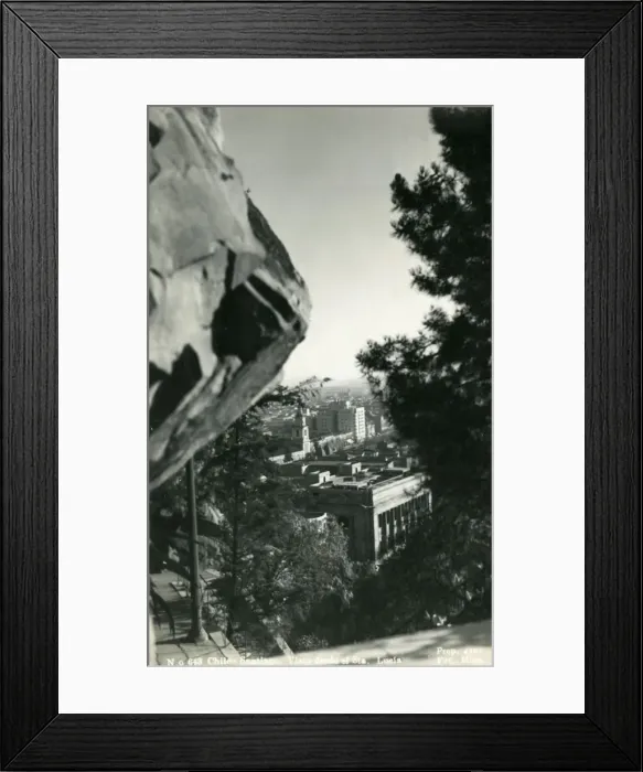 Framed Print : Chile - Santiago - Santa Lucia Park / Hill Framed Print : Chile - Santiago - Santa Lucia Park / Hill