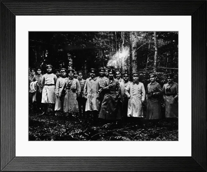 Framed Print : Crown Prince Wilhelm with staff at Verdun, France, WW1 Framed Print : Crown Prince Wilhelm with staff at Verdun, France, WW1