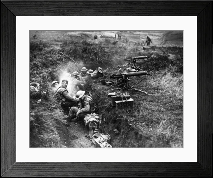 Framed Print : British soldiers in trench, Ribecourt, France, WW1 Framed Print : British soldiers in trench, Ribecourt, France, WW1