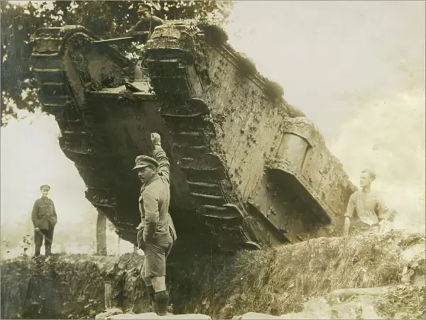 Tank in Battle of Menin Road, Ypres, Belgium, WW1