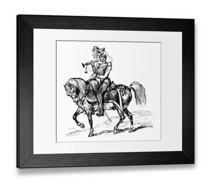 Framed Print : Military music: French trumpeter, 1850 Framed Print : Military music: French trumpeter, 1850