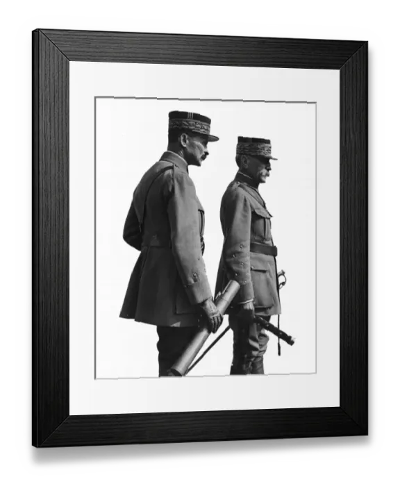 Framed Print : Marshal Foch and General Weygand, WW1 Framed Print : Marshal Foch and General Weygand, WW1
