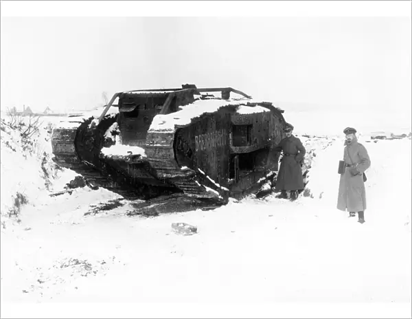 British tank on Western Front, WW1