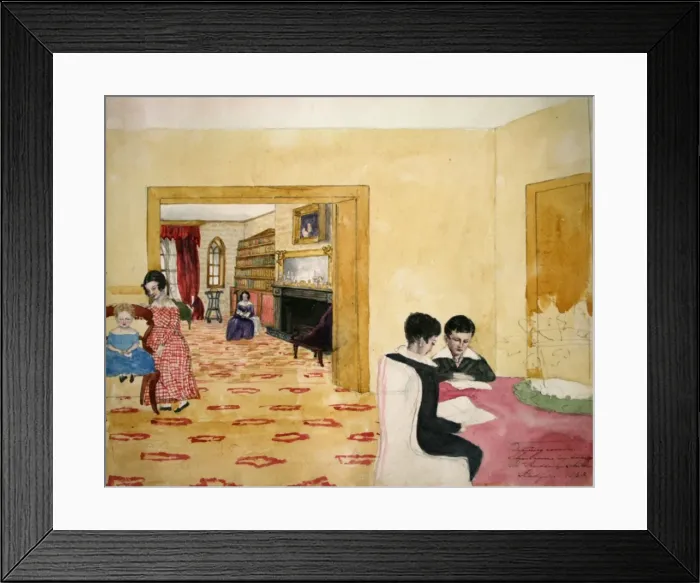 Framed Print : Drawing Room Bedford Framed Print : Drawing Room Bedford