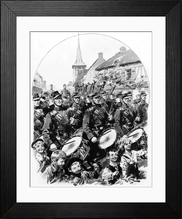 Framed Print : Military music: a French band, 1905 Framed Print : Military music: a French band, 1905