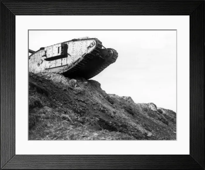 Framed Print : British tank F4 in action at Wailly, France, WW1 Framed Print : British tank F4 in action at Wailly, France, WW1