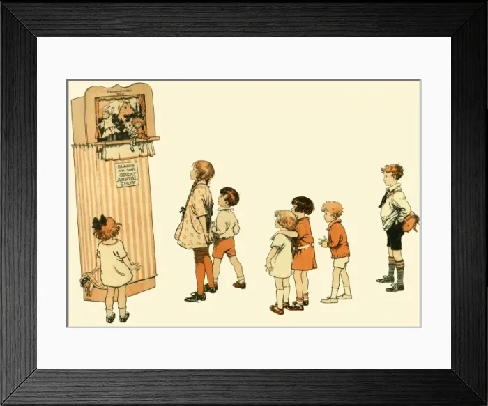 Framed Print : Watching a puppet show Framed Print : Watching a puppet show