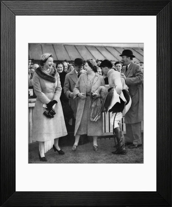 Framed Print : The Queen and Queen Mother at the races Framed Print : The Queen and Queen Mother at the races