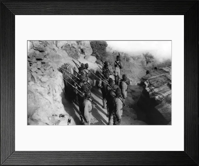 Framed Print : Soldiers at Varmi Fort, Nigeria, West Africa, WW1 Framed Print : Soldiers at Varmi Fort, Nigeria, West Africa, WW1